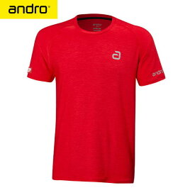 【andro】アンドロ 300021191 アンドロ メランジTシャツ アルファ [チリレッド]男女兼用(ヨーロッパサイズ)【卓球用品】ゲームシャツ/卓球ユニフォーム※注意※ヨーロッパ男女兼用サイズ※詳細はサイズ表参照【RCP】