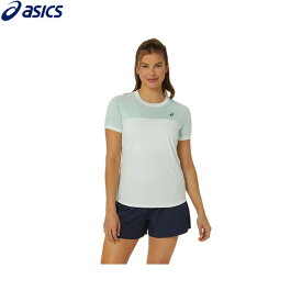 【asics】アシックス2042A262-416 ドライウイメンズ半袖シャツ[ペールミント×ペールブルー]レディース/女性用/半袖Tシャツ/シャツ/テニス/半袖/ウィメンズサイズ/部活/クラブ/チーム【RCP】