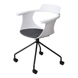 ■送料無料■★メーカー直送品●東谷●AZUMAYA PC-986WH デスクチェア【ホワイト】(キャンセル不可/※代金引換不可※事前銀行振込orカード決済のみ)[オフィス/キャスター付き/移動可能/在宅ワ