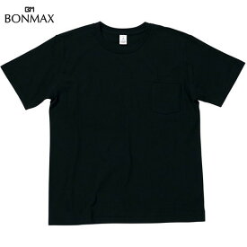 【BONMAX】ボンマックス MS1145-16 ポケット付き7.1オンス Tシャツ[ブラック][Tシャツ/半袖/半そで/クルーネック/カジュアル/トレーニング/練習/部活/クラブ/マルチスポーツ]【RCP】