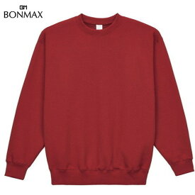 【BONMAX】ボンマックス MS2136-23 10オンス トレーナー[バーガンディ][トレーナー/スウェット/カジュアル/アウター/裏パイル/クルーネック/ベーシック]【RCP】