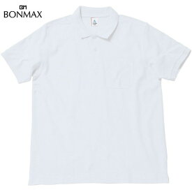 【BONMAX】ボンマックス MS3114-15 ポケット付きCVC鹿の子ドライポロシャツ[ホワイト][ポロシャツ/カジュアル/スポーツ/半そで/半袖]【RCP】