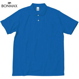 【BONMAX】ボンマックス MS3116-7 2WAYカラーポロシャツ[ロイヤルブルー][ポロシャツ/カジュアル/スポーツ/半そで/半袖/袖裏カラー/両脇スリット/左胸アウトポケット]【RCP】