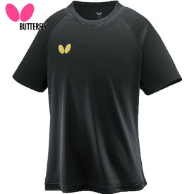 【Butterfly】バタフライ 46420-956 ウィンロゴ・Tシャツ2 [ブラック×ゴールド][ユニセックス/男女兼用/メンズサイズ]【卓球用品】卓球トレーニングシャツ/ウェア/卓球ユニフォーム/卓球/ユニホーム【RCP】