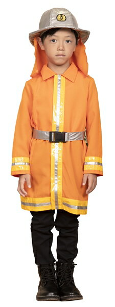 楽天市場 キッズジョブ 消防士 １２０ オレンジのジャケットがカッコイイ消防士コスチューム メタリックな帽子とベルトが本物の消防士 さんみたい ハロウィン お遊戯会 おままごとにぴったり キャラクターレプリカ コスプレ用品 Rcp トランスポーツ
