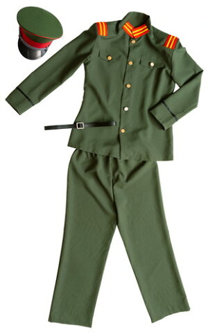 楽天市場 送料無料 Menコス 軍服 大正ロマンを感じるカーキー色の軍服 襟と肩章の目を引くブレードがポイントです 帽子はしっかりとした作りで高級感があります キャラクターレプリカ コスプレ用品 Rcp トランスポーツ