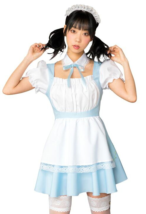 楽天市場 シェリーズクローゼット ガーリーメイド 水色 胸元のデザインが可愛いメイド服 付け襟やエプロンの端についたレースがガーリー キャラクターレプリカ コスプレ用品 Rcp トランスポーツ