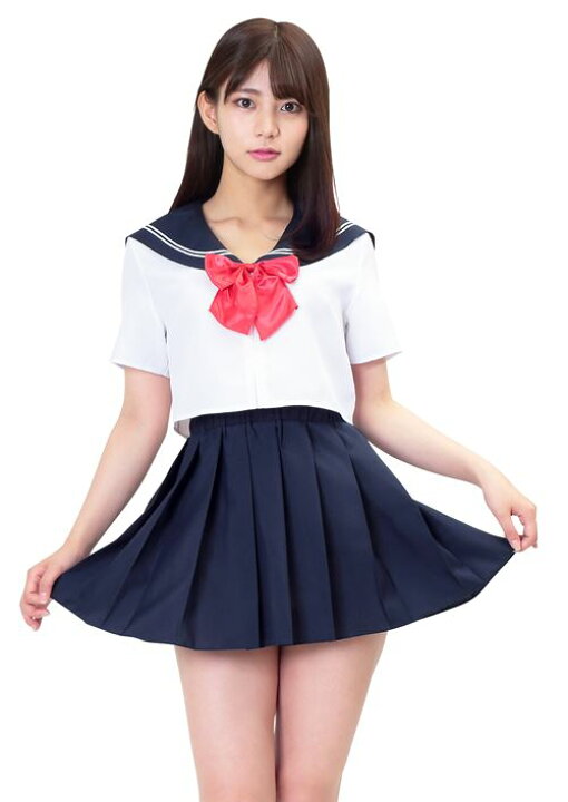 楽天市場 シェリーズクローゼット リボンセーラー 赤いリボンがキュートな定番セーラー服 プリーツスカートが着やすいウエストゴム キャラクターレプリカ コスプレ用品 Rcp トランスポーツ