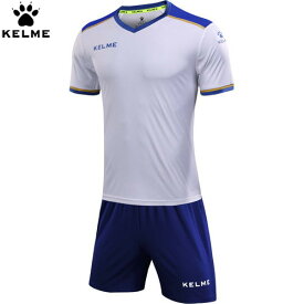 【KELME】ケレメ 3871001-104 フットボールシャツ&パンツセット[ホワイト/ロイヤルブルー][サッカー/フットサル/上下セット/半袖シャツ/ハーフパンツ/練習着/プラクティスシャツ/男女兼用/ユニセックス/部活/クラブ/チーム/ケルメ]【RCP】