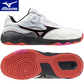 ★在庫あり即納★送料無料★特価/在庫処分40％OFFセール★◆MIZUNO◆ミズノ 81GA2412-01 ウエーブメダルSP5[ホワイト×ブラック×レッド] 【卓球用品】卓球 シューズ/卓球シューズ/靴/練習/プ部活動/クラブ活動【RCP】