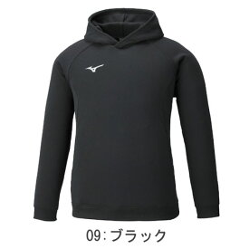 ■送料無料■◆MIZUNO◆ミズノ 32MC0176-09 スウェットシャツ(プルオーバーフーディー) [ブラック][パーカー/フード/ジップなし/メンズ/レディース/シンプル/ロゴ/無地/練習着/トレーニング]【RCP】