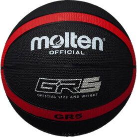 【molten】モルテン BGR5KR GR5 ゴムバスケットボール 5号球[ブラック×レッド][バスケットボール/ミニバス/ボール/球/ゴム製/小学生/小学校高学年/男子/女子/部活/クラブ]【RCP】