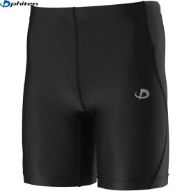 【Phiten】ファイテン JF580005 SPORTS SPATS クウォーター L[ブラック][トレーニング/ジョギング/マラソン/スポーツウェア/スポーツ用スパッツ/吸汗速乾]【RCP】