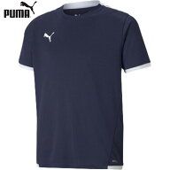 【PUMA】プーマ 705144-06 TEAMLIGA ゲームシャツ JR[ピーコート×プーマホワイト][半袖シャツ/キッズ/ジ…