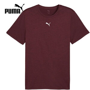 【PUMA】プーマ 527378-96 メンズ トレーニング TAD エッセンシャル ヘザー キャット 半袖 Tシャツ 【Ruby Shimmer Heather】[メンズ/Tシャツ/ロゴ/ヘザー/半袖/カジュアル/スポーツ/綿混/通気性/春夏/人