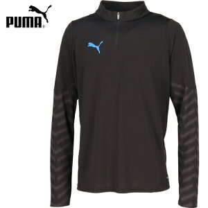 ■送料無料■【PUMA】プーマ 660497 サッカー INDIVICUP クォータジップ トップ 【PUMA Black-PUMA White-Ultra Blue】[メンズ/トレーニングウェア/スポーツトップ/吸汗速乾/ストレッチ/軽量/動きやすい/春