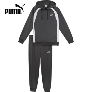 ■送料無料■【PUMA】プーマ 691021-44 メンズ フーデッド ポリ スーツ 上下セット 【Dusky Gray】[メンズ/セットアップ/ジャージ/秋冬/フード付き/ポリエステル/スポーツ/トレーニング/ジム/部活/
