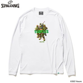 ■送料無料■▼SPALDING▼スポルディング SMT22144T-WHGN ロングスリーブTシャツ タートルズ キャラクターズ[ホワイト×グリーン][シャツ/長袖/バスケットボール/メンズサイズ/部活/クラブ/チーム/チームウエア]【RCP】