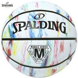 ▼SPALDING▼スポルディング 84-406Z マーブル レインボー 6号球 ラバー[ホワイト×マーブル][バスケットボール/バスケ/ストバス/ストリートバスケ/中学生以上の女子]【RCP】