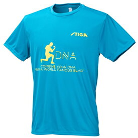 【STIGA】 スティガ 1856-1688 DNA Tシャツ [サックスブルー]【卓球用品】トレーニングシャツ/卓球ユニフォーム/卓球/ユニホーム/マルチスポーツシャツ※公式試合では 着用できません。【RCP】