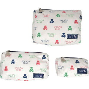 �yWILSON�z�E�C���\�� WR80154030 ONE BEAR COSMETIC BAG[�z���C�g][�e�j�X/�o�b�O/�o�b�N/�|�[�`/�R�X���|�[�`/���σ|�[�`/3�Z�b�g/�����x�A/���킢��]�yRCP�z