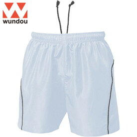 【wundou】ウンドウ P1680J-0060 バレーボールパンツ[ホワイト×ダークグレー][ハーフパンツ/プラクティスパンツ/半ズボン/バレーボール/スポーツ/練習/ストレッチ/トレーニング/ハーパン/はーぱん]【RCP】