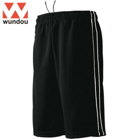 【wundou】ウンドウ P2080-0034 パイピングハーフパンツ[ブラック][ハーフパンツ/ミッドカットパンツ/トレーニング/練習/マルチスポーツ/トレーニングパンツ/半ズボン/半ずぼん/オールマイティ/オーソドックス]【RCP】