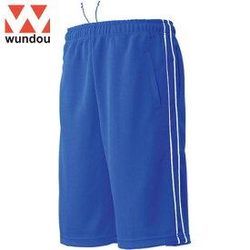 【wundou】ウンドウ P2080B-0003 パイピングハーフパンツ[ブルー][ハーフパンツ/ミッドカットパンツ/トレーニング/練習/マルチスポーツ/トレーニングパンツ/半ズボン/半ずぼん/オールマイティ/オーソドックス]【RCP】