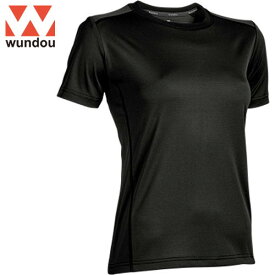 【wundou】ウンドウ P920-0034 アウトドアデオドラントTシャツ[ブラック][Tシャツ/半袖/半そで/クルーネック/カジュアル/スポーツ/運動/クラブ/練習]【RCP】
