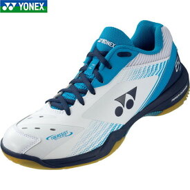 ■送料無料■【YONEX】ヨネックス SHB65Z3-725 パワークッション65Z[ホワイト/オーシャンブルー]【バドミントン/バトミントン/シューズ/靴/くつ/オールラウンドモデル/ローカット/3E設計/トレーニング/部活/クラブ/ユニセックス】【RCP】