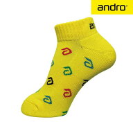 ★在庫あり即納★【andro】アンドロ 360023005 アンドロ アルファロゴソックス [イエロー]【卓球用品】卓…