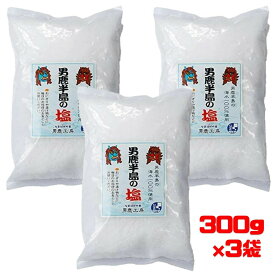 【ポイント10倍★ワンダフルデー限定 】男鹿工房 男鹿半島の塩 ポリ袋 300g 3袋セット