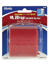 【ポイント10倍★ワンダフルデー限定 】Mueller(ミューラー) Mラップ カラー ビッグレッド ブリスターパック Mwrap Colored Big Red Blister Pack 70mm [1個入り] アンダーラップ 53704 レッド