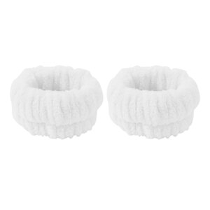 吸水 洗顔 リストバンド 2個セット 手首バンド マイクロファイバー ウォッシュバンド 袖濡れ防止 服濡れ防止 シュシュ 速乾 ふわふわ 柔らかい 吸水タオル 髪 お風呂上がり 伸縮性 手洗い用