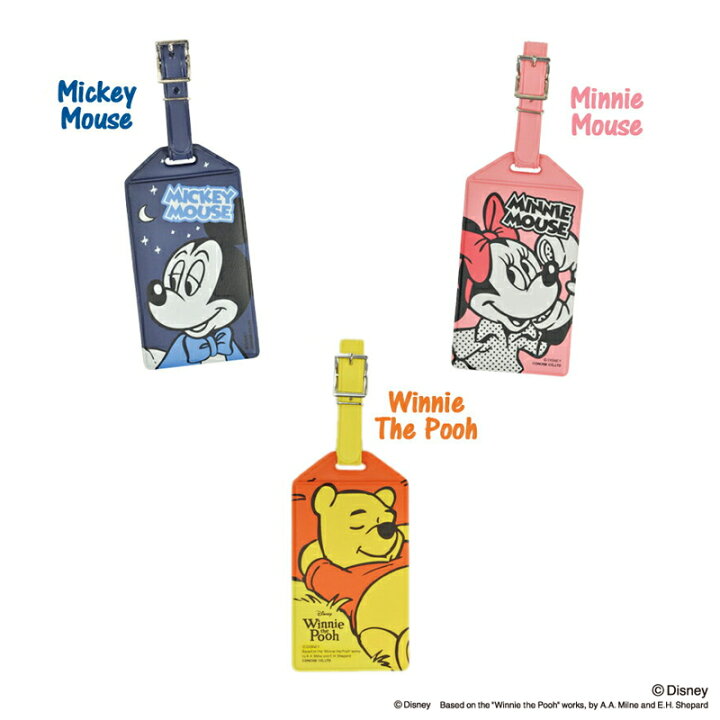 楽天市場 メール便配送可能 ディズニー Disney ネームタグ コミック柄 ミッキーマウス ミニーマウス くまのプーさん Disneyzone スーツケース 便利グッズ ネームタグ 可愛い おしゃれ ディズニー ラゲッジタグ 目印 タグ 名札 旅行 キャラクター ラゲージタグ