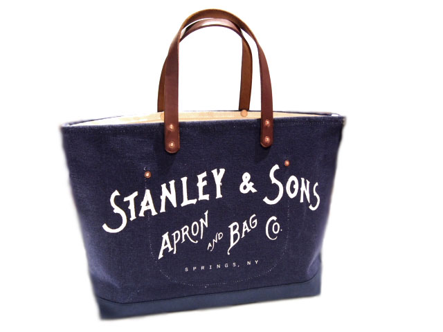 STANLEY & SONS （スタンレー＆サンズ）/STANDARD LOGO TOTE(L) MADE IN  U.S.A.（トートバッグ）/navy x natural | travels　（トラベルズ）