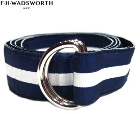 FH WADSWORTH(F.H.ワズワース)/ribbon belt（リボンベルト）/navy x white