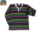 【只今30％OFF！】【国内正規品】【正規取扱店】BARBARIAN（バーバリアン）/L/S RUGBY JERSEY/navy x gold x bottle green