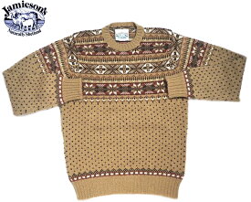 JAMIESONS（ジャミーソンズ）/#MK158-731-85 CREWNECK FAIRISLE SWEATER/medium brown mix