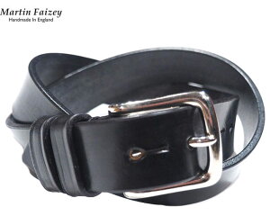 �y���K�戵�X�zMARTIN FAIZEY�i�}�[�e�B���t�F�C�W�[�jM.F.SADDLERY�i�G���G�t�T�h���[�j/1.25 INCH WEST END BUCKLE SADDLE LEATHER BELT/black(nickle)