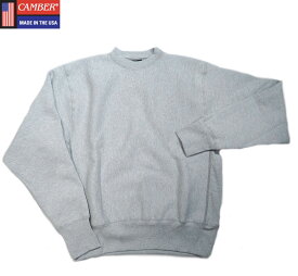 【只今30％OFF！】CAMBER（キャンバー）/CROSS KNIT CREW NECK（クロスニット・クルーネック）Made in U.S.A./grey