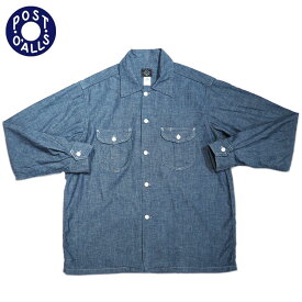 POST OVERALLS(ポストオーバーオールズ）/#1208-CC New Shirt classic chambray/indigo