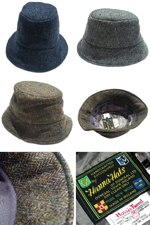 楽天市場】【正規取扱店】HANNA HAT（ハンナハット）/HARRIS TWEED WEE 