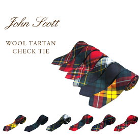 JOHN SCOTT（ジョンスコット）/WOOL TARTAN CHECK TIE（ウール・タータンチェック・ネクタイ）/Made in Scotland