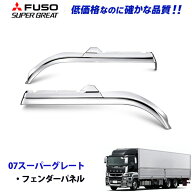ふそう NEWスーパーグレート H19.4～H29.4 メッキ フェンダーパネル 切り込み有り デコトラ 新品 即納 01…