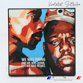 2枚で送料無料 ポップアートパネル 2パック & ノトーリアス B.I.G. TUPAC & BIGGIE Keetatat Sitthiket キータタット シティケット インテリア雑貨