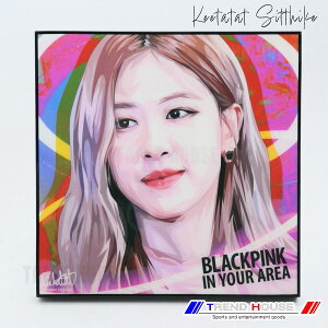 2���ő������� �|�b�v�A�[�g�p�l�� �u���b�N�s���N ���[�Y BLACKPINK ROSE Keetatat Sitthiket �L�[�^�^�b�g �V�e�B�P�b�g �C���e���A�G��