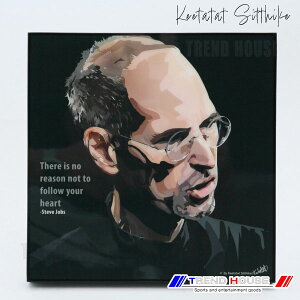 2���ő������� �|�b�v�A�[�g�p�l�� �X�e�B�[�u �W���u�Y BLACK STEVE JOBS BLACK Keetatat Sitthiket �L�[�^�^�b�g �V�e�B�P�b�g �C���e���A�G��