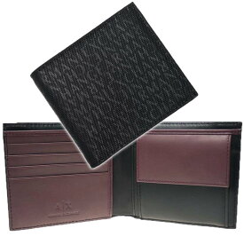 (アルマーニエクスチェンジ)ARMANI EXCHANGE メンズ二つ折り財布（小銭入れ付き） 958098 CC831 ブラック