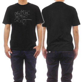 (アルマーニエクスチェンジ) ARMANI EXCHANGE メンズクルーネックTシャツ 3DZTAF ZJA5Z ブラック /2024春夏新作